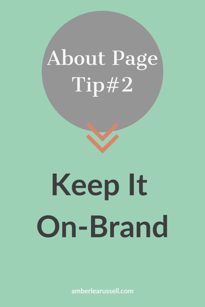 Get A Better About Page Tip 2 from Amber Lea Russell Copywriter