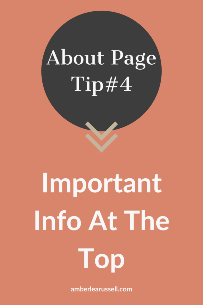 Get A Better About Page Tip 4 from Amber Lea Russell Copywriter